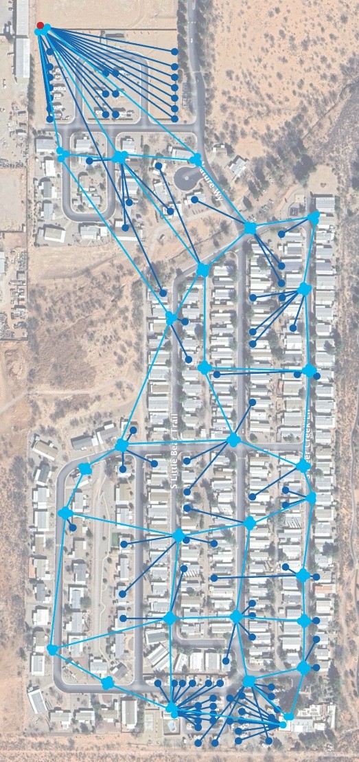 Sierra Vista Village network topology map
